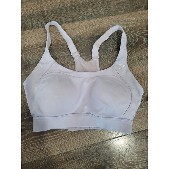 Gymshark Women's Sports Bra Gray size Small Open Back Cutout Active Wear #17 - Picture 1 of 3